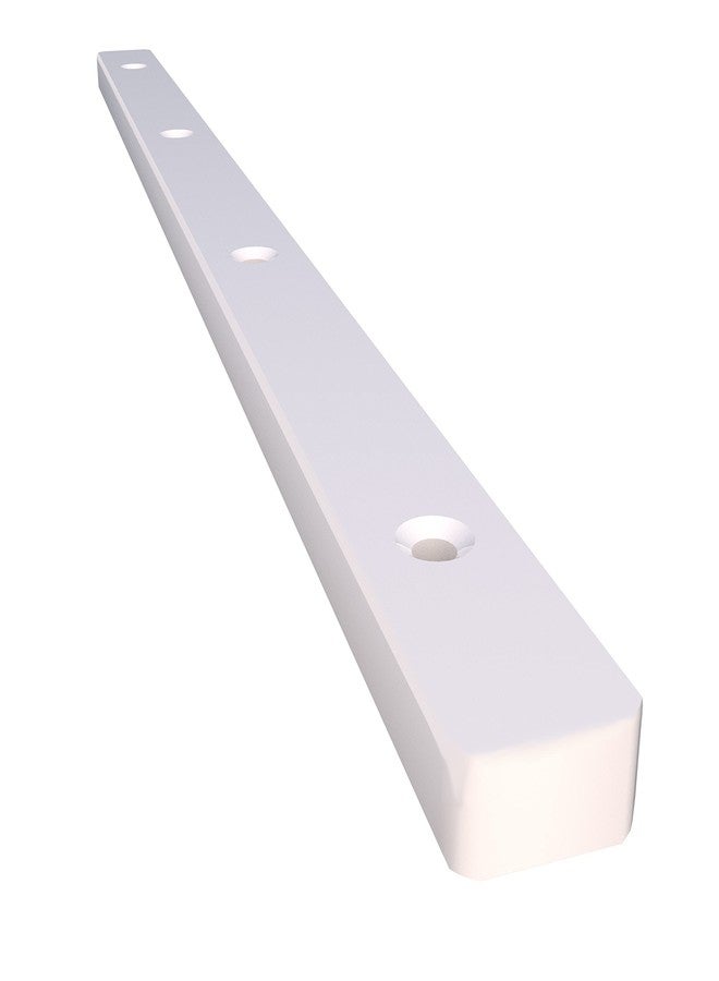 ROK Pair of Rok Hardware Side Mounted 11-1/4" (285.5mm) Screw-On, Plastic Drawer Rails/Guide Rails with 3/4" Extension, for Drawers with 21/32" (17mm) Groove, White Finish, D10751034 - Image 3